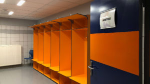 Stade de la Mosson Rénovation intérieur MHSC vestiaires Mondial Peinture